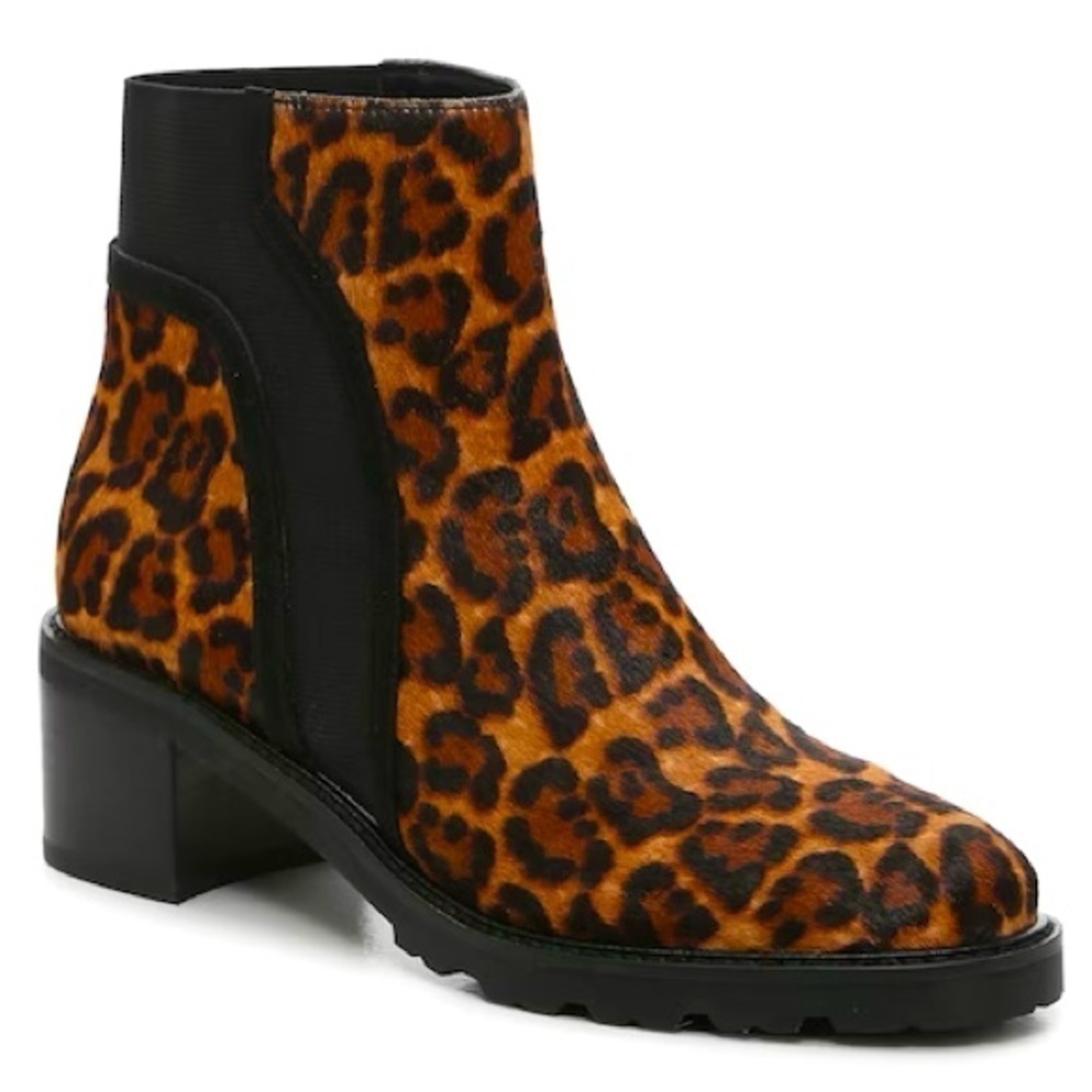 CROWN VINTAGE Maiy Bootie Brown Black Leopard Print 6M